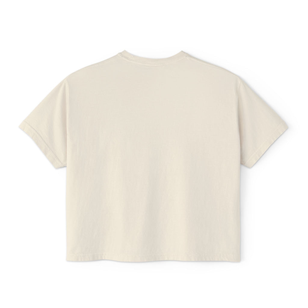 Surf Sunset Women's Boxy Tee — Retro Surfing Girl Graphic
