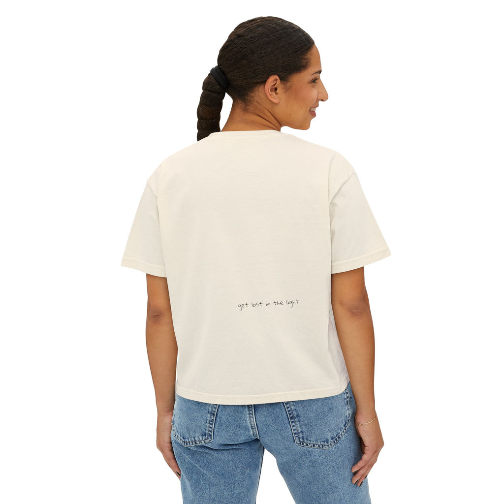 Get lost in the light FRONT no Text Boxy Tee
