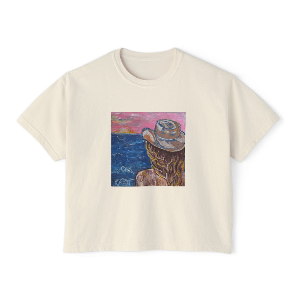 Get lost in the light FRONT no Text Boxy Tee