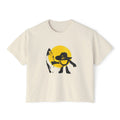 Surf Sunset Women's Boxy Tee — Retro Surfing Girl Graphic