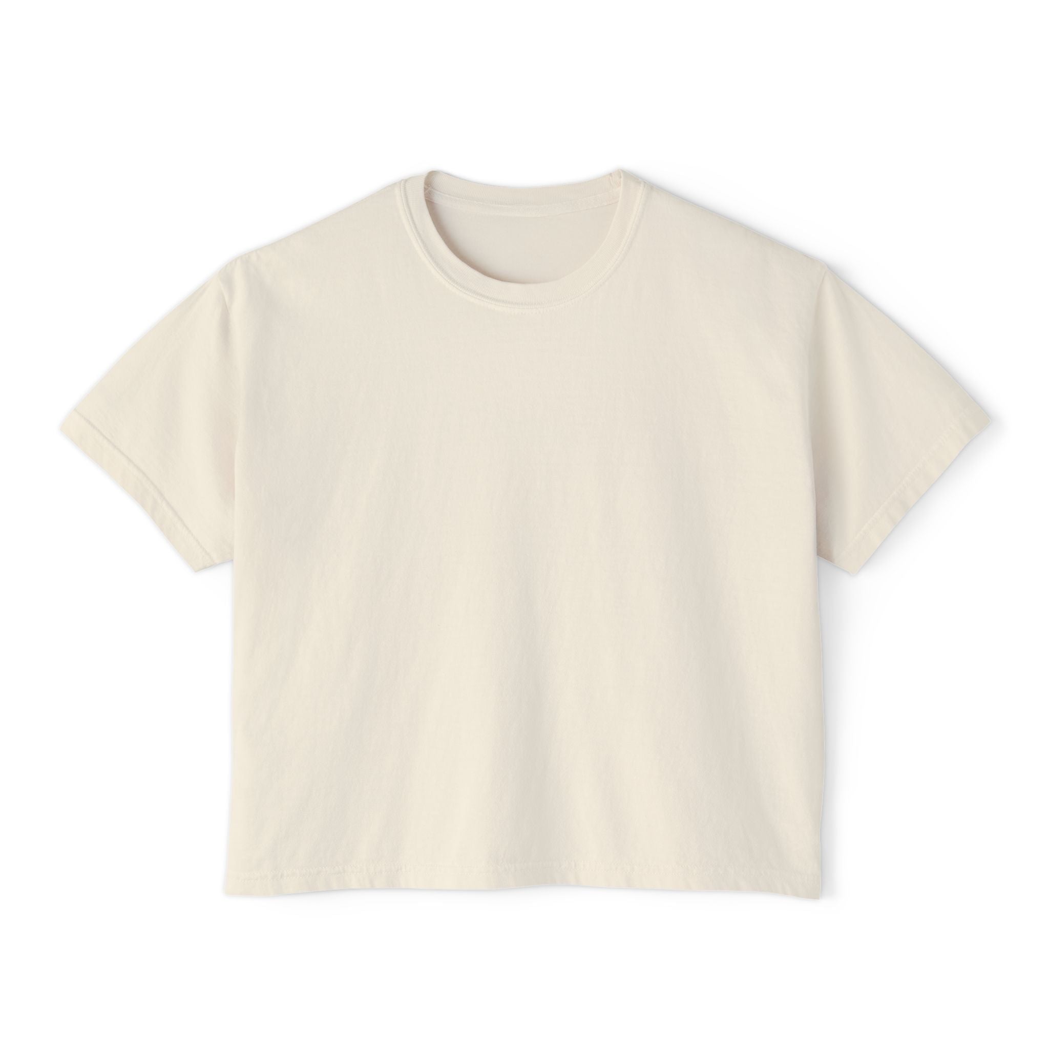 Women's Boxy Tee — Back/ get lost in the light
