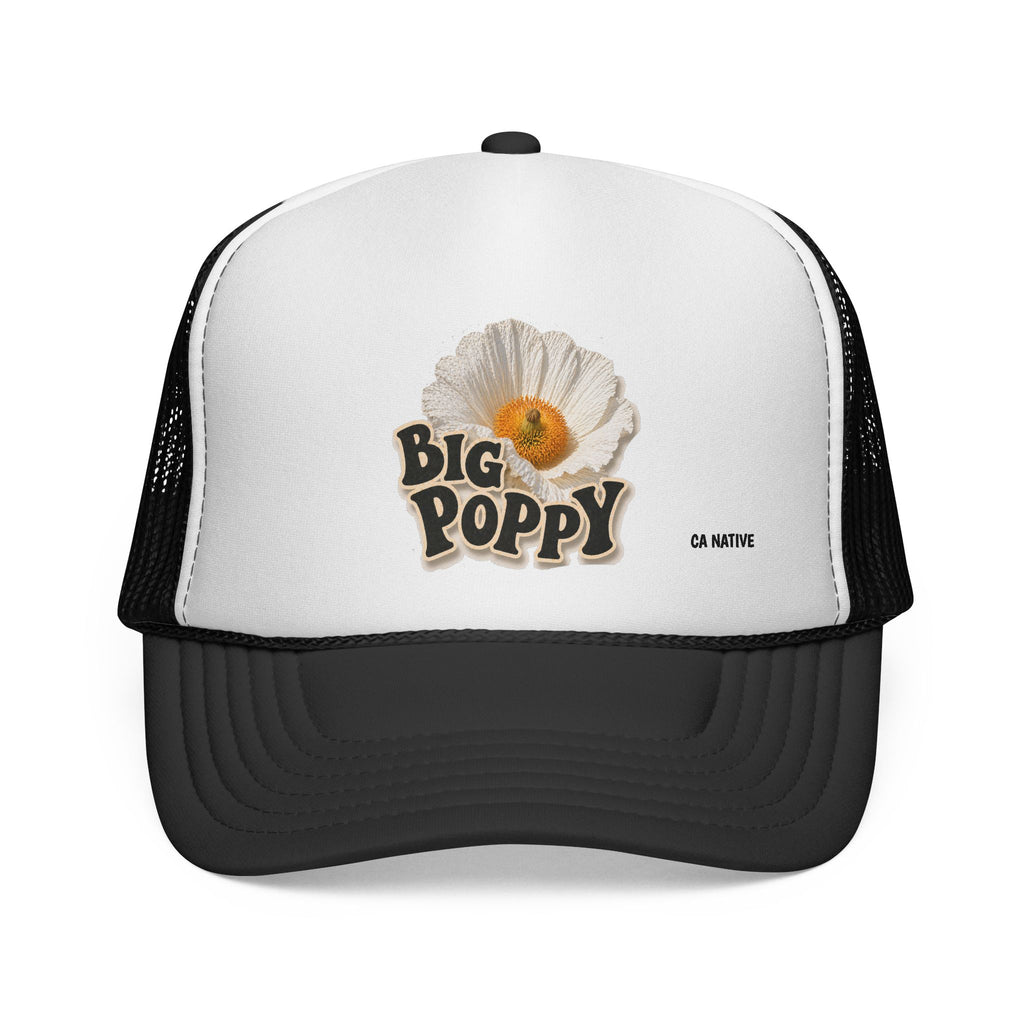 Big Poppy Trucker Hat – CA Native series / Matilija poppy