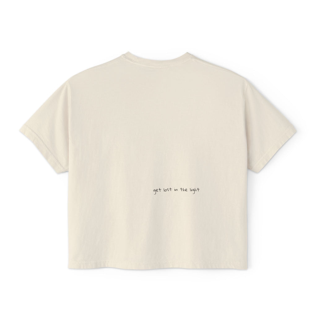 Get lost in the light FRONT no Text Boxy Tee