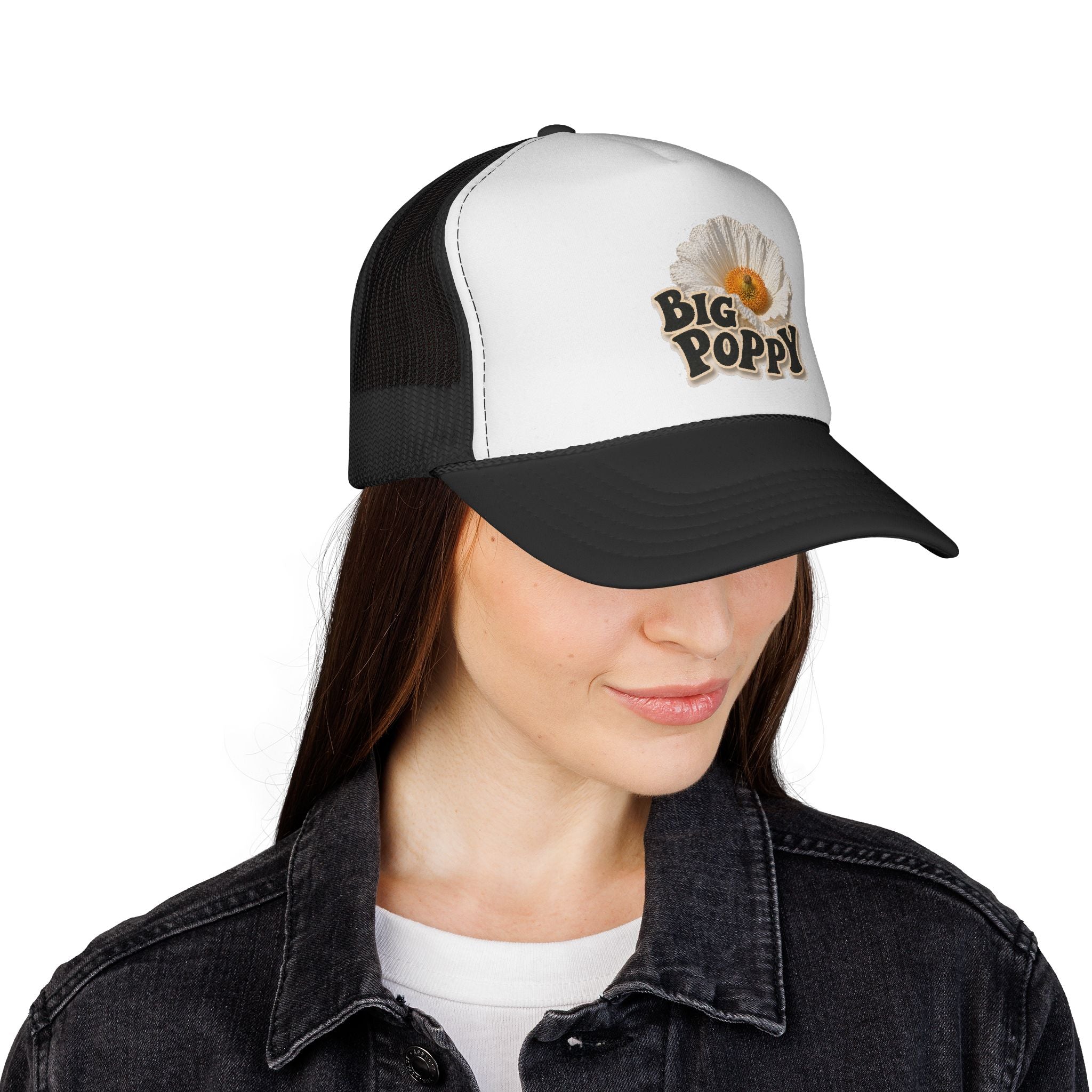 Big Poppy Trucker Hat – CA Native series / Matilija poppy